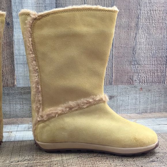 Timberland Earthkeepers Tan Mukluk Fur Lined Winter Boots Womens 6 Mid Calf - Picture 5 of 13